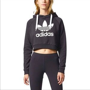 Adidas Cropped Hoodie (Small)